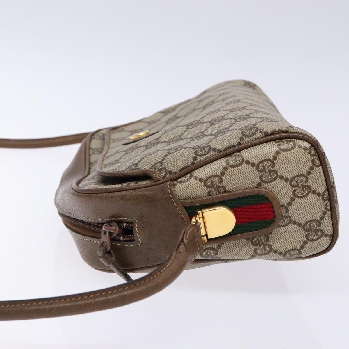 Gucci GUCCI GG Supreme Web Sherry Line Shoulder Bag Pvc Beige Gold Size ONE SIZE - 5 Thumbnail