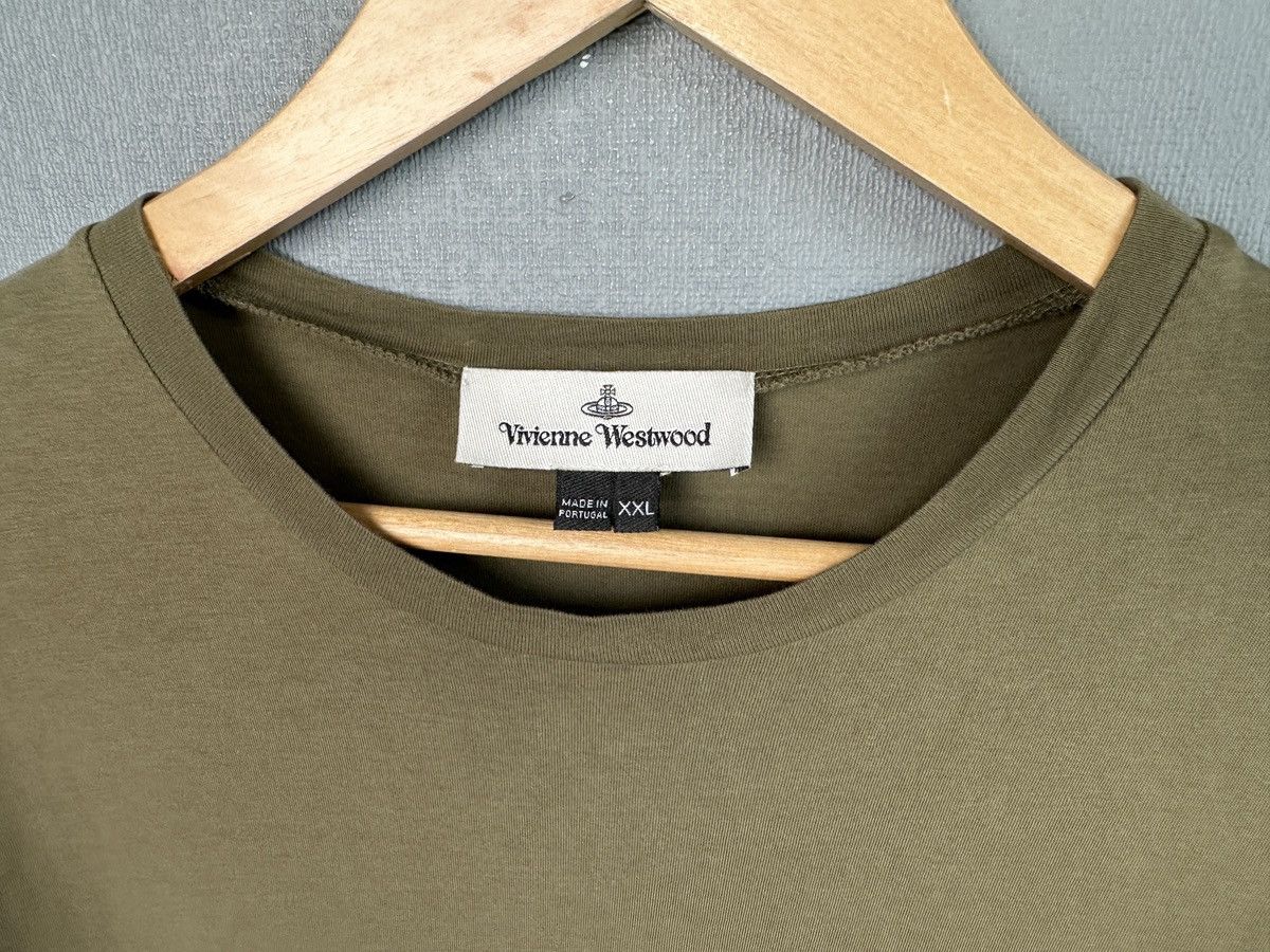 Vivienne Westwood VIVIENNE WESTWOOD Orb Logo Khaki Green T-Shirt Men’s XXL Size US XXL / EU 58 / 5 - 5 Thumbnail
