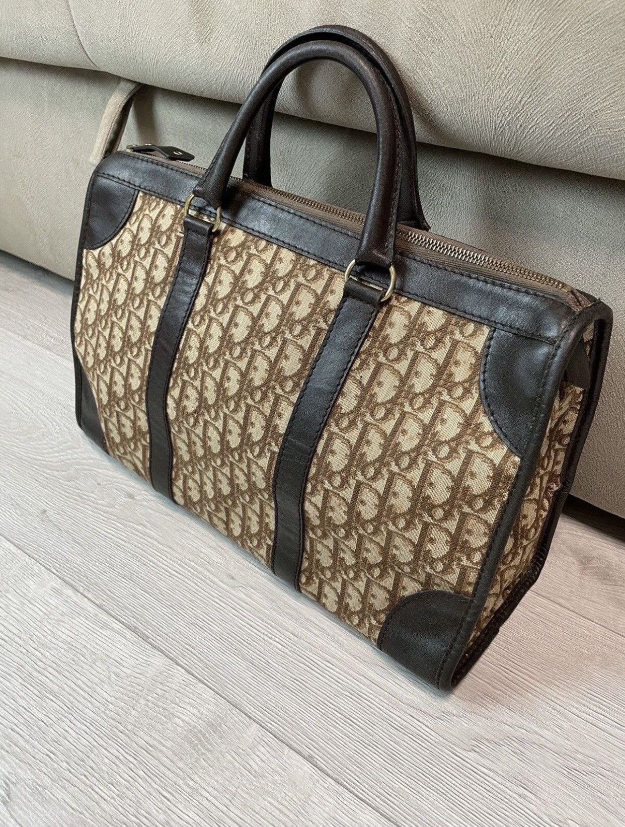 Dior × Vintage Christian Dior 90s vintage travel hand bag Oblique Monogram Size ONE SIZE - 1 Thumbnail