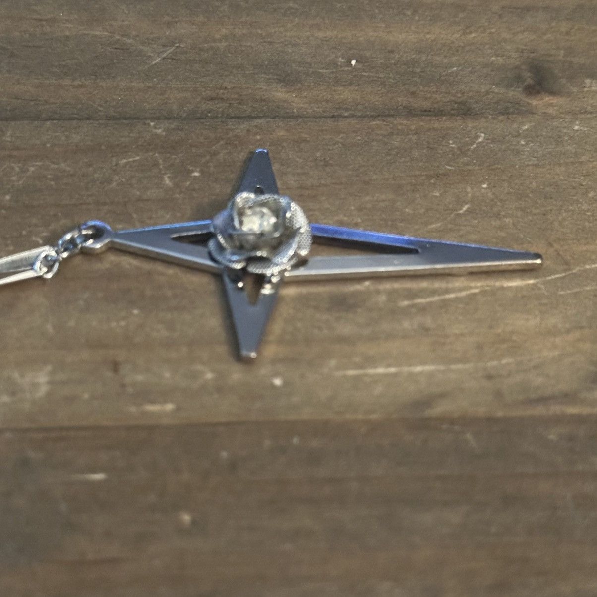 Vintage Vintage Hobé silver tone star cross pendant necklace Size ONE SIZE - 4 Thumbnail