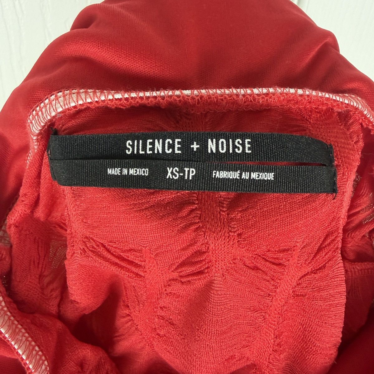 Other Silence and noise red ruched strapless top Size XS / US 0-2 / IT 36-38 - 4 Thumbnail