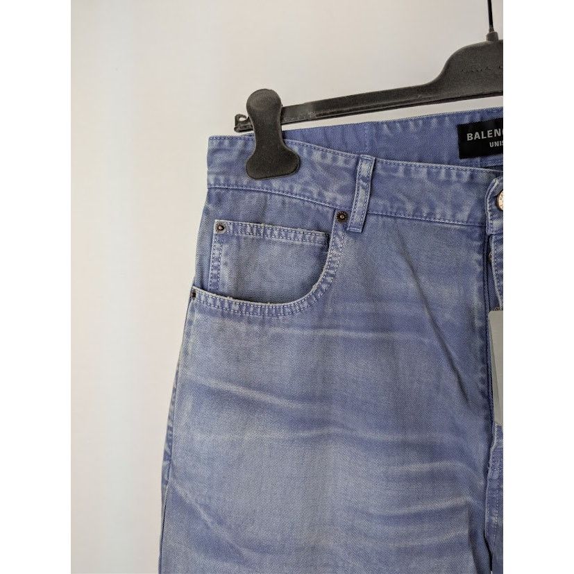 Balenciaga o1rshd1 Unisex Loose fit Jeans in Workwear Purple Size US 32 / EU 48 - 6 Thumbnail