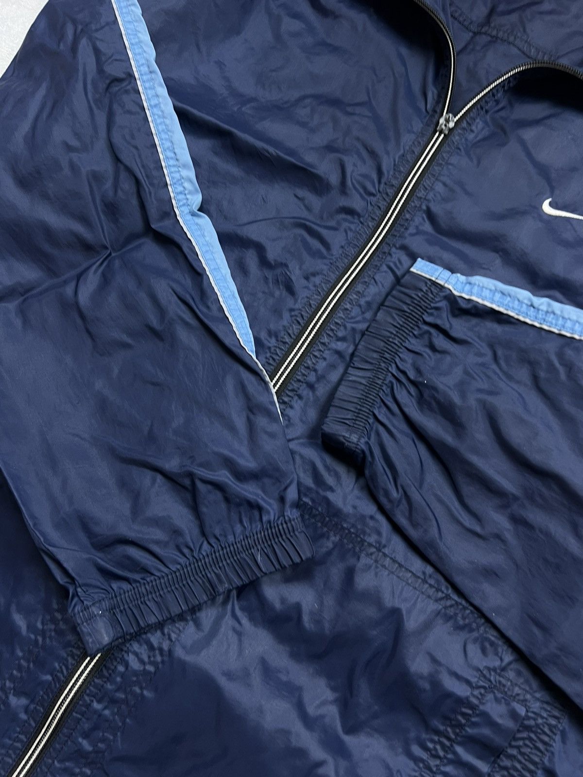 Nike 90s Nike Double Swoosh Vintage Y2K Oversized Nylon Jacket Size US L / EU 52-54 / 3 - 8 Thumbnail