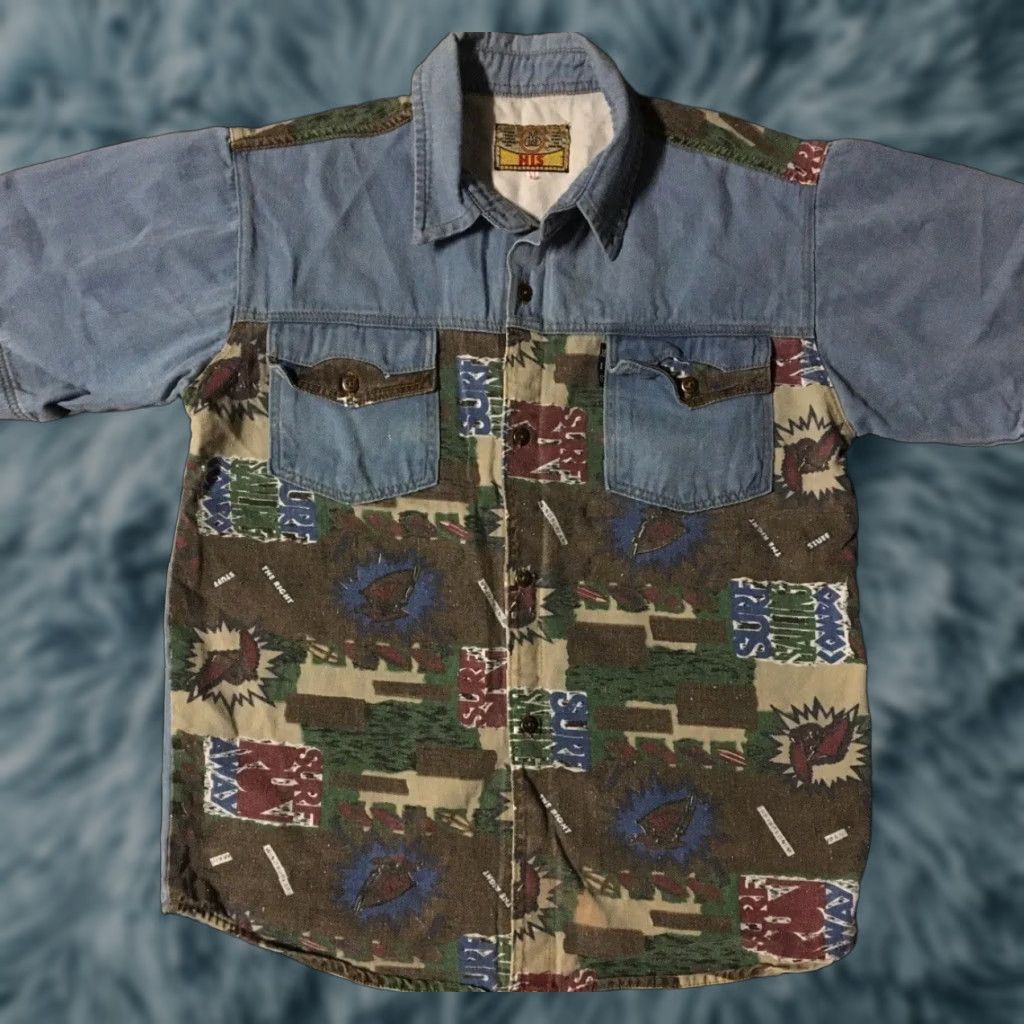 Vintage VINTAGE 90s Windsurf Safari Shirt S Hawaii Beach Grunge Vaporwave Surf Skate AOP Blue Short Sleeve Button-Up Mens XS S-Size Size US S / EU 44-46 / 1 - 1 Thumbnail