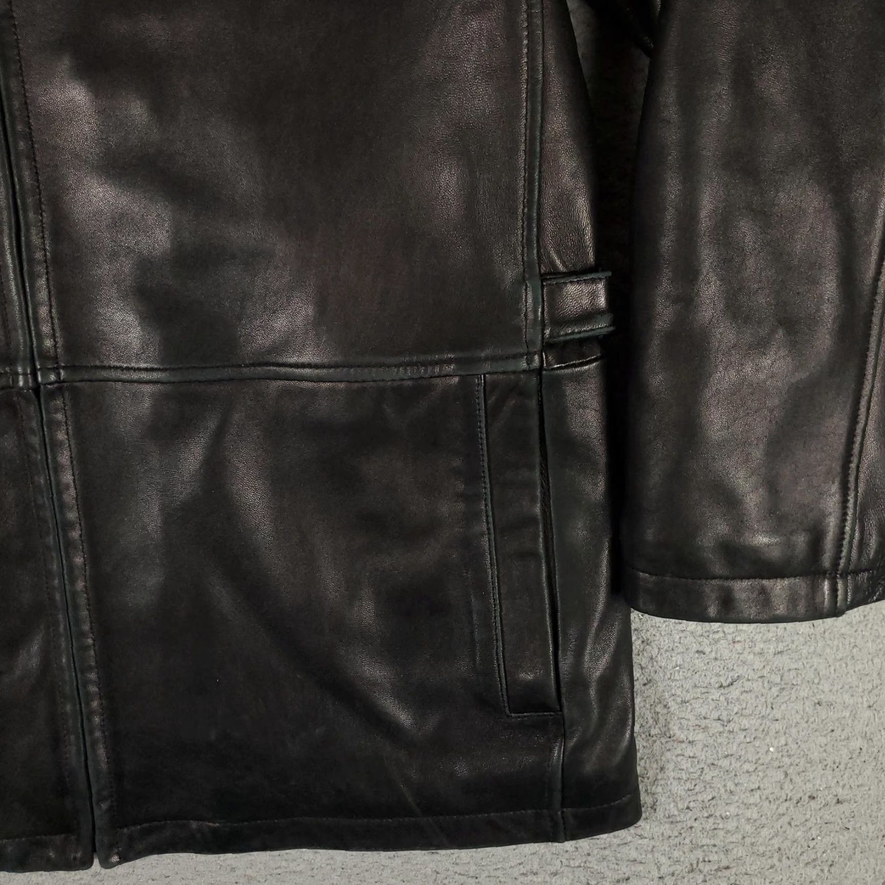 Vintage Marc New York Jacket Mens Small Black Leather Zip Up Quilted Lined Classic Coat Size US S / EU 44-46 / 1 - 4 Thumbnail