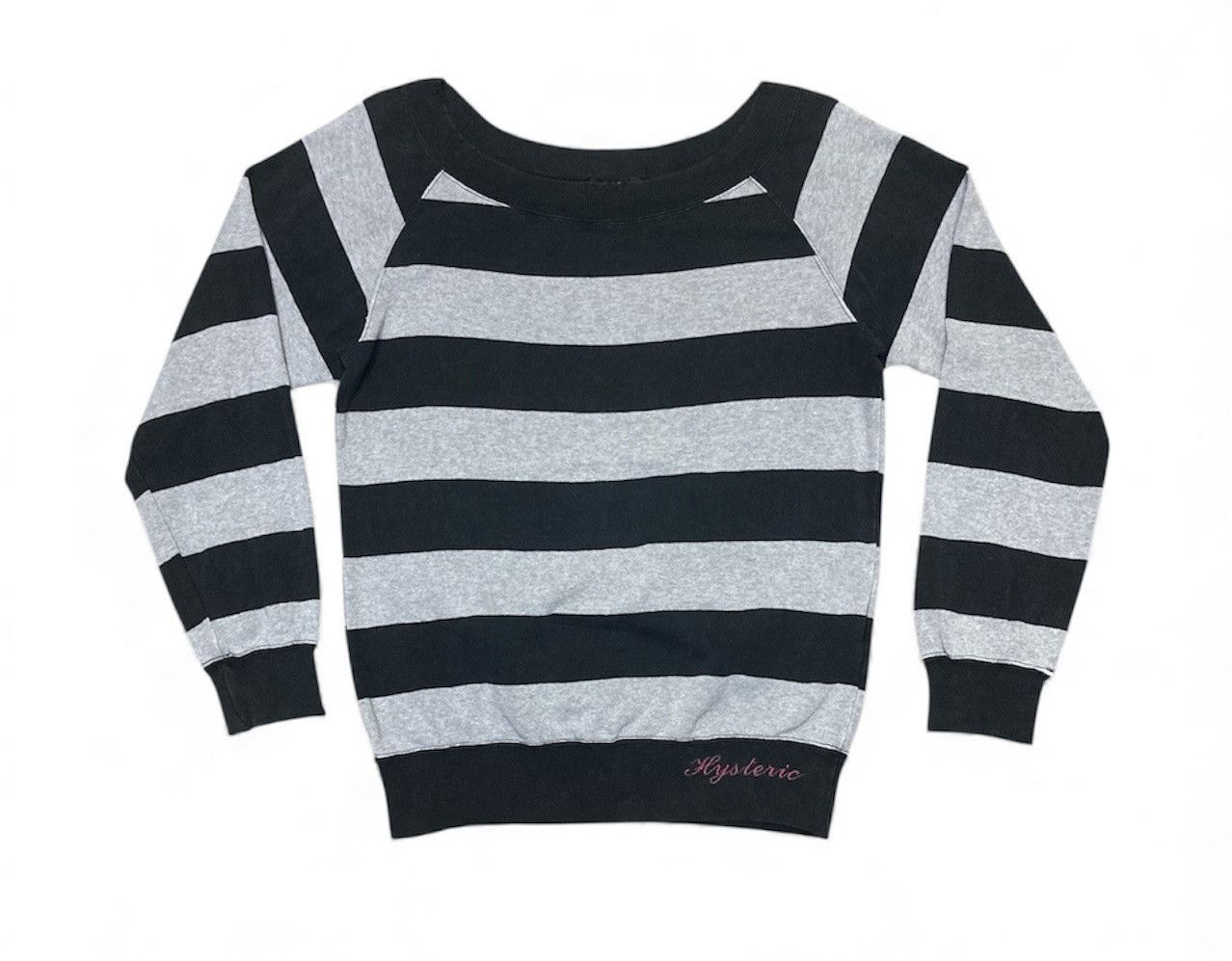 Hysteric Glamour Vintage Hysteric Glamour Wide-Neck Stripes Sweatshirt Size M / US 6-8 / IT 42-44 - 1 Thumbnail
