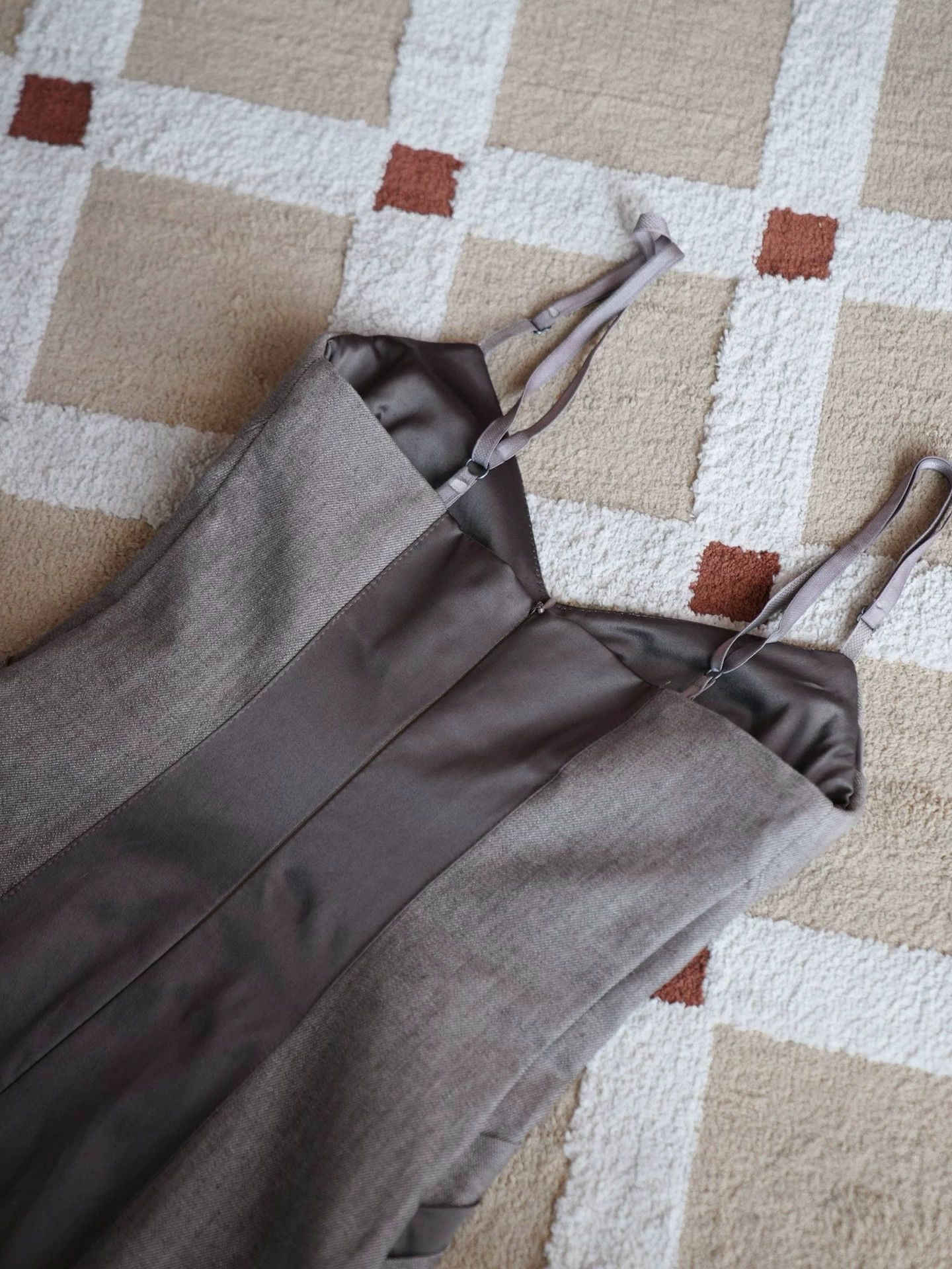 Vintage Vintage Italian Cotton Blend Warm Gray Cami Dress S Size S / US 4 / IT 40 - 9 Thumbnail