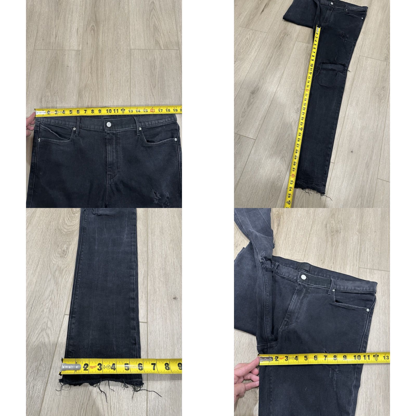 Rta RTA Jeans Slim Black 38x34 Men Jeans Slim Skinny 5-Pocket Denim Cotton Regular Inseam 34 Vintage No Size US 38 / EU 54 - 10 Thumbnail
