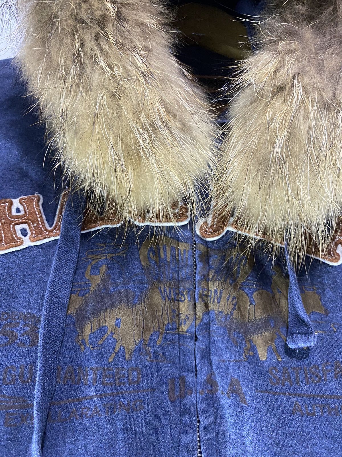 If Six Was Nine × Japanese Brand × Le Grande Bleu (L.G.B.) Japanese shane jeans faux fur hoodie Size US S / EU 44-46 / 1 - 6 Thumbnail