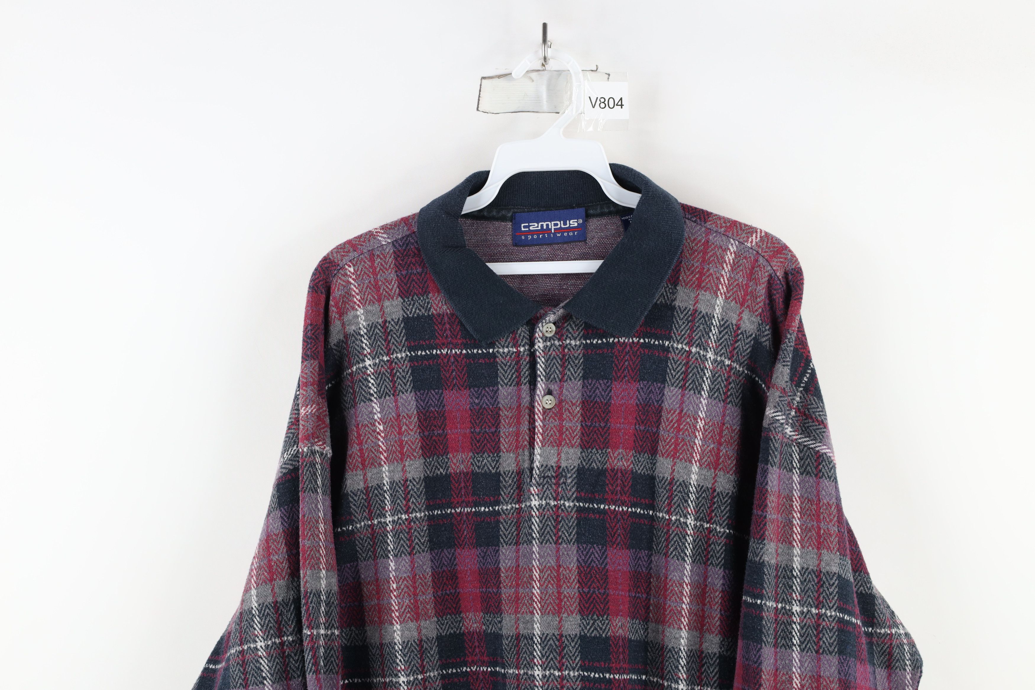 Vintage Vintage 90s Streetwear Heavyweight Long Sleeve Polo Shirt Size US XL / EU 56 / 4 - 2 Thumbnail