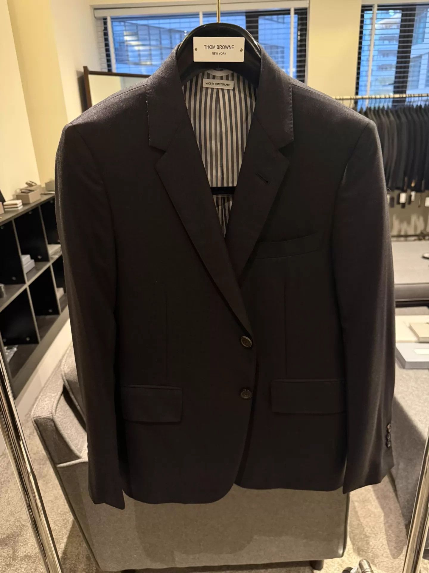 Thom Browne Thom Browne Classic Slim Charcoal Wool Suit Size 2 Size US M / EU 48-50 / 2 - 1 Thumbnail