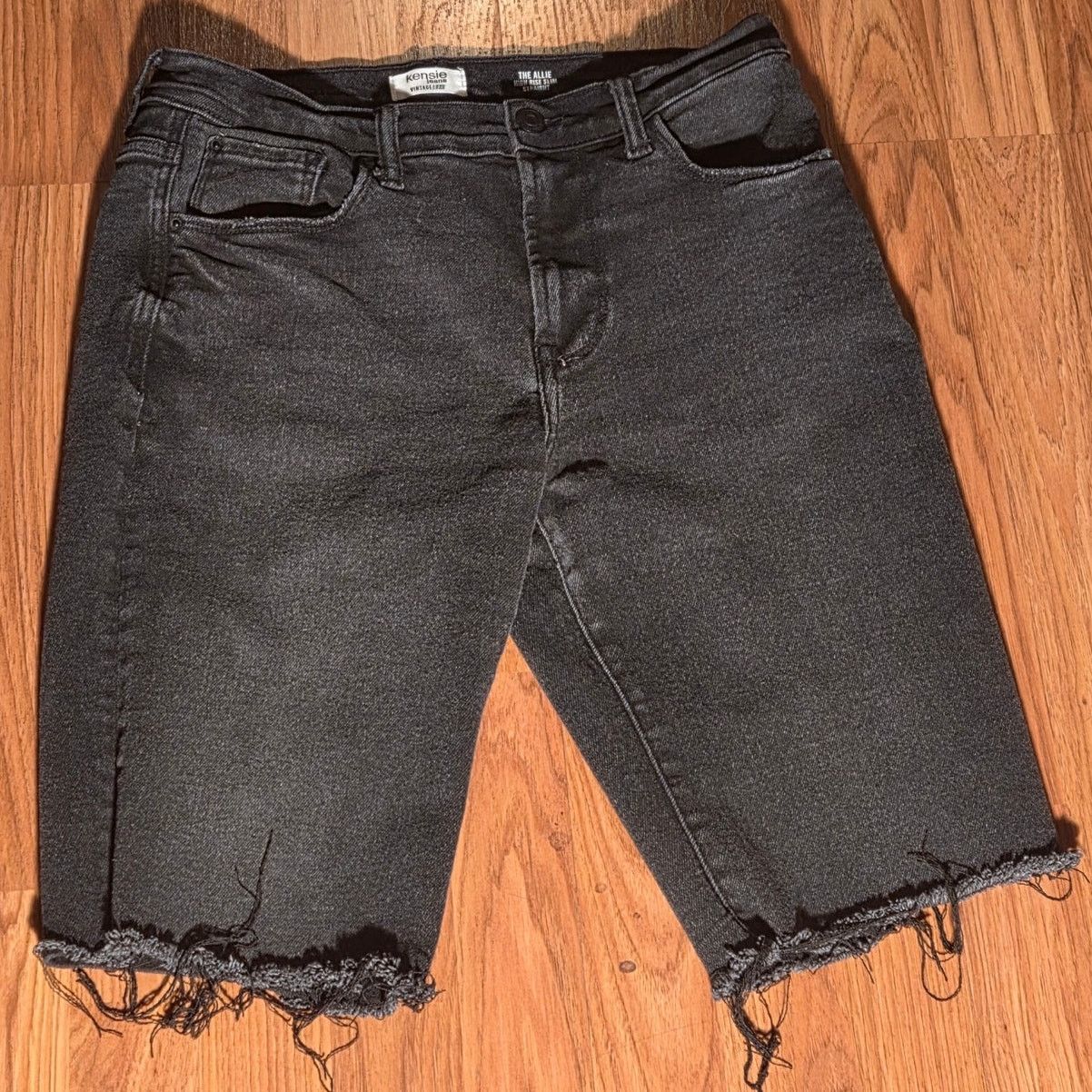 & Other Stories Kensie Black Distressed Denim Shorts - Size 8/29 Size 30" / US 8 / IT 44 - 3 Thumbnail