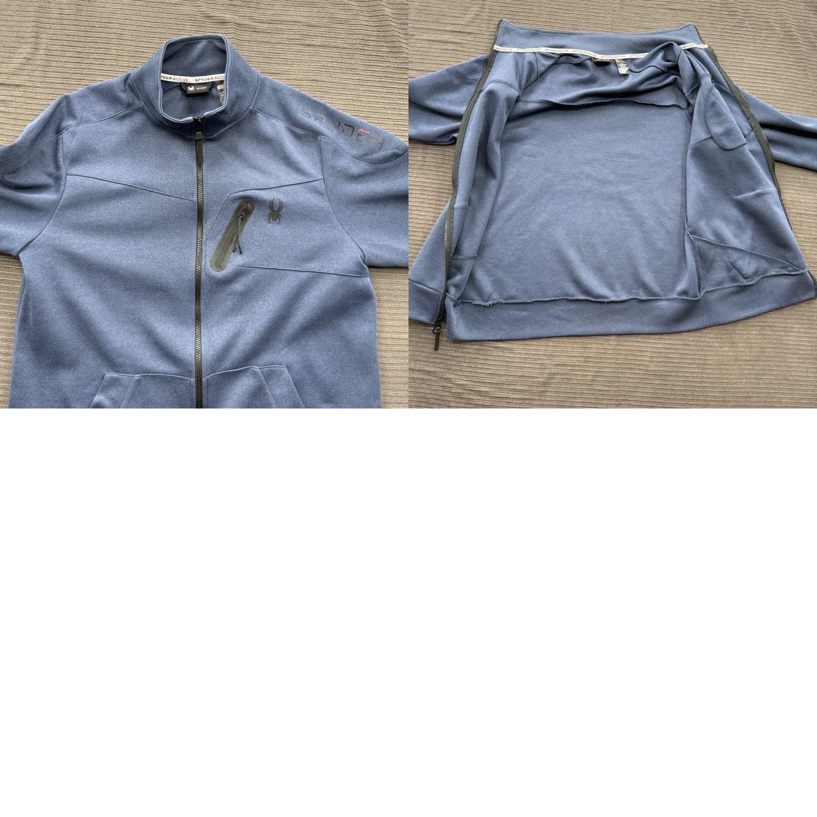 Spyder Spyder Jacket Mens Large Blue Polyester Full Zip Outdoors Hiking Walking Regular Fit Size US L / EU 52-54 / 3 - 8 Thumbnail