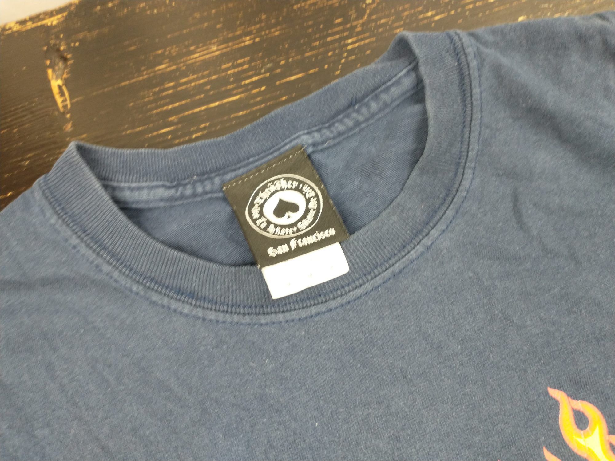 Thrasher Navy Flames Logo T-Shirt Size M Mens Slim Fit Size US M / EU 48-50 / 2 - 8 Thumbnail