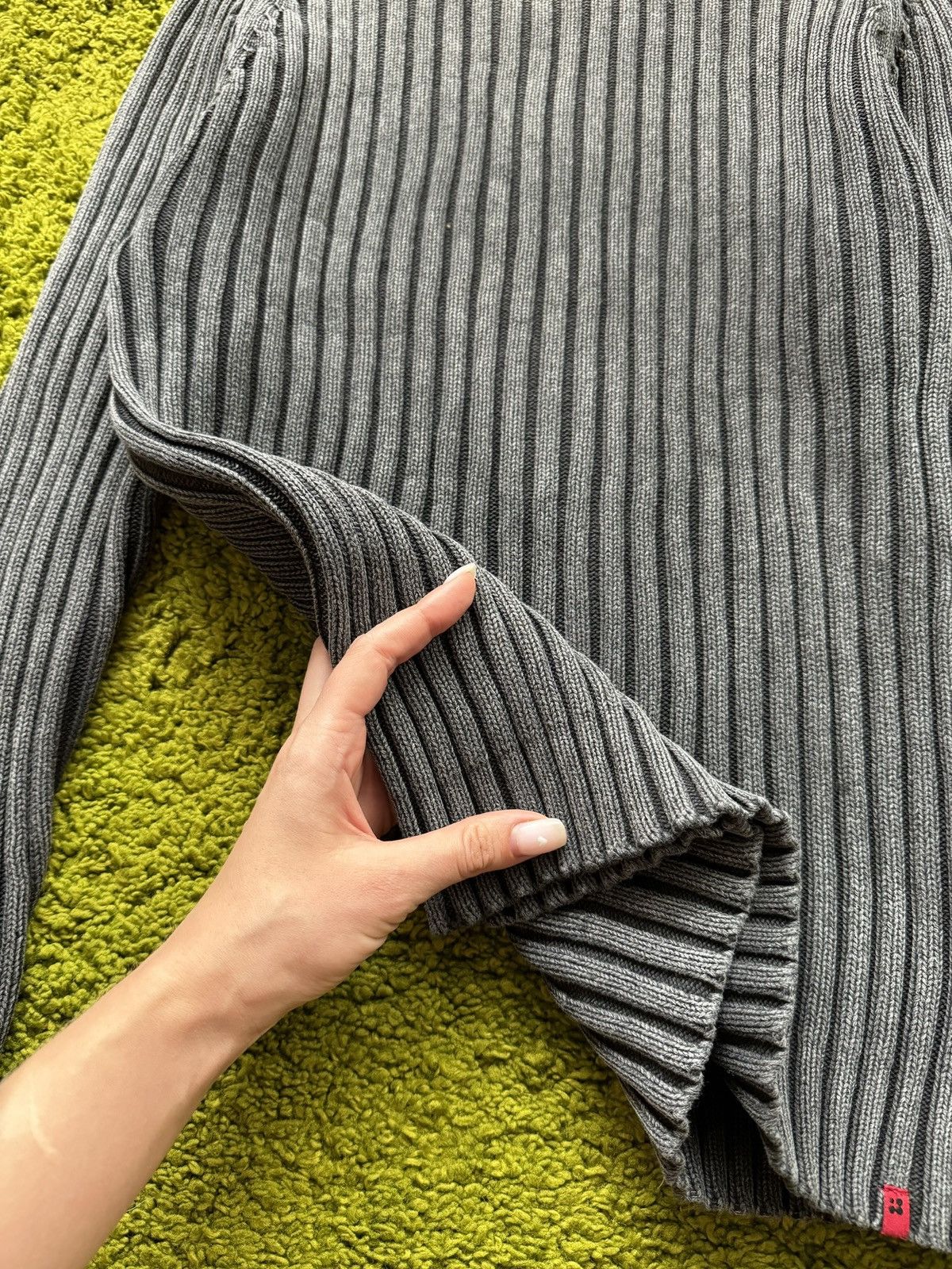 Vintage Y2K Japanese style ribbed avant garde opium washed sweater Size US L / EU 52-54 / 3 - 4 Thumbnail