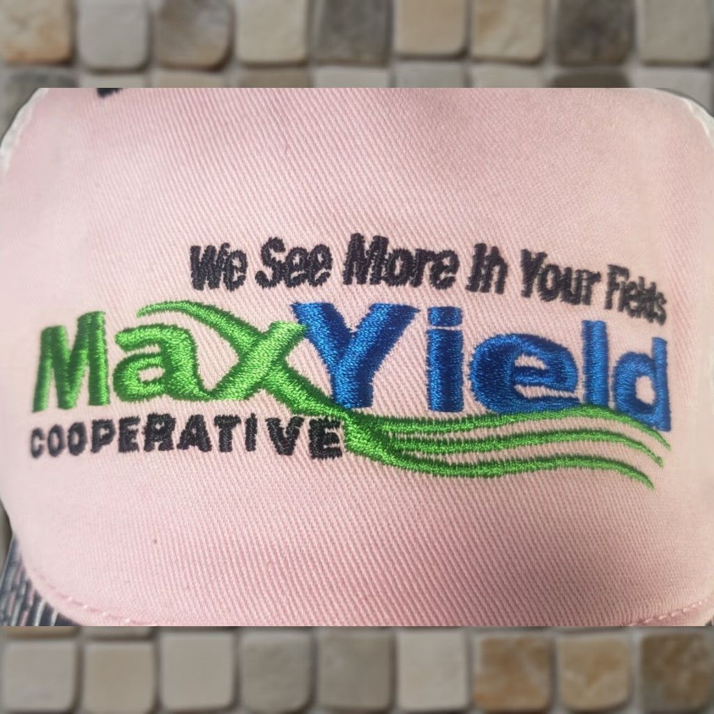 Pinko Cap America Maxyield Cooperative Hat Baseball Cap Pink Cotton Canvas Adjustable Unisex Adults Casual Workwear Farmers Farming Theme 90s? Size ONE SIZE - 1 Thumbnail
