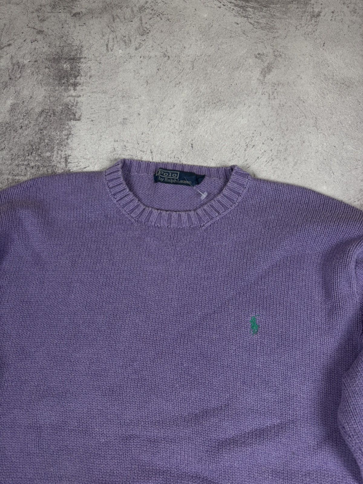 Polo Ralph Lauren Vintage Wool Purple Polo Ralph Lauren Sweatshirt Size US L / EU 52-54 / 3 - 3 Thumbnail