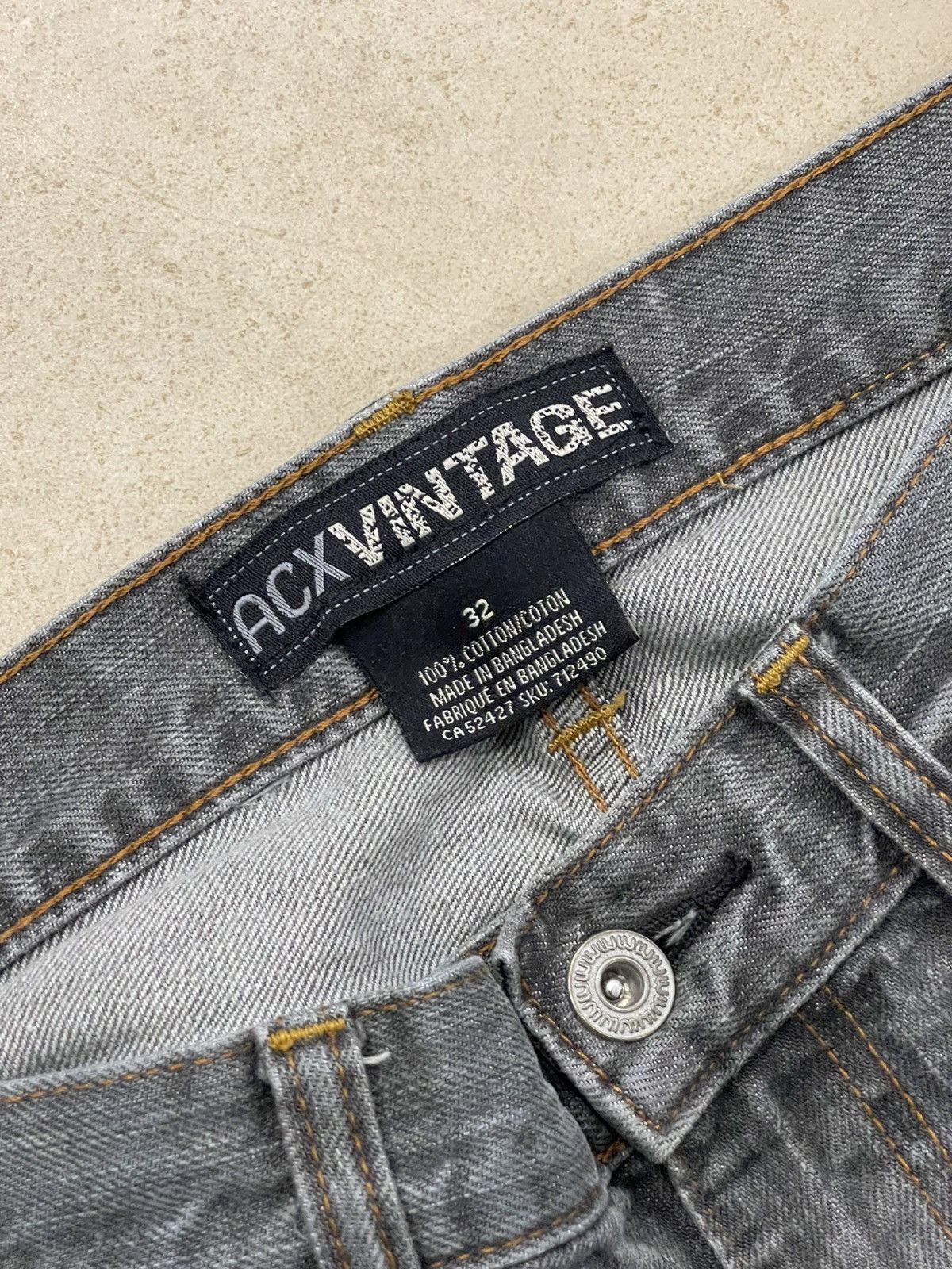 Designer × Vintage ACXVintage Low-Rise Streetwear Denim Jeans Y2K Size US 32 / EU 48 - 3 Thumbnail