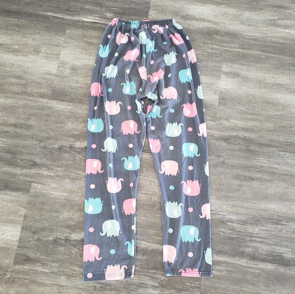 Shein Multicolored Elephant SHEIN Thin Lounge Sweats Size 26" / US 2 / IT 38 - 2 Thumbnail