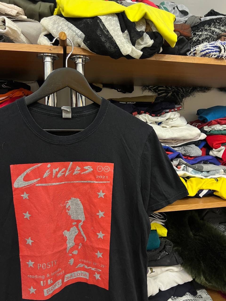 Rap Tees × Vintage Posty Co Circles Tour Merch T-Shirt Black Size US M / EU 48-50 / 2 - 3 Thumbnail