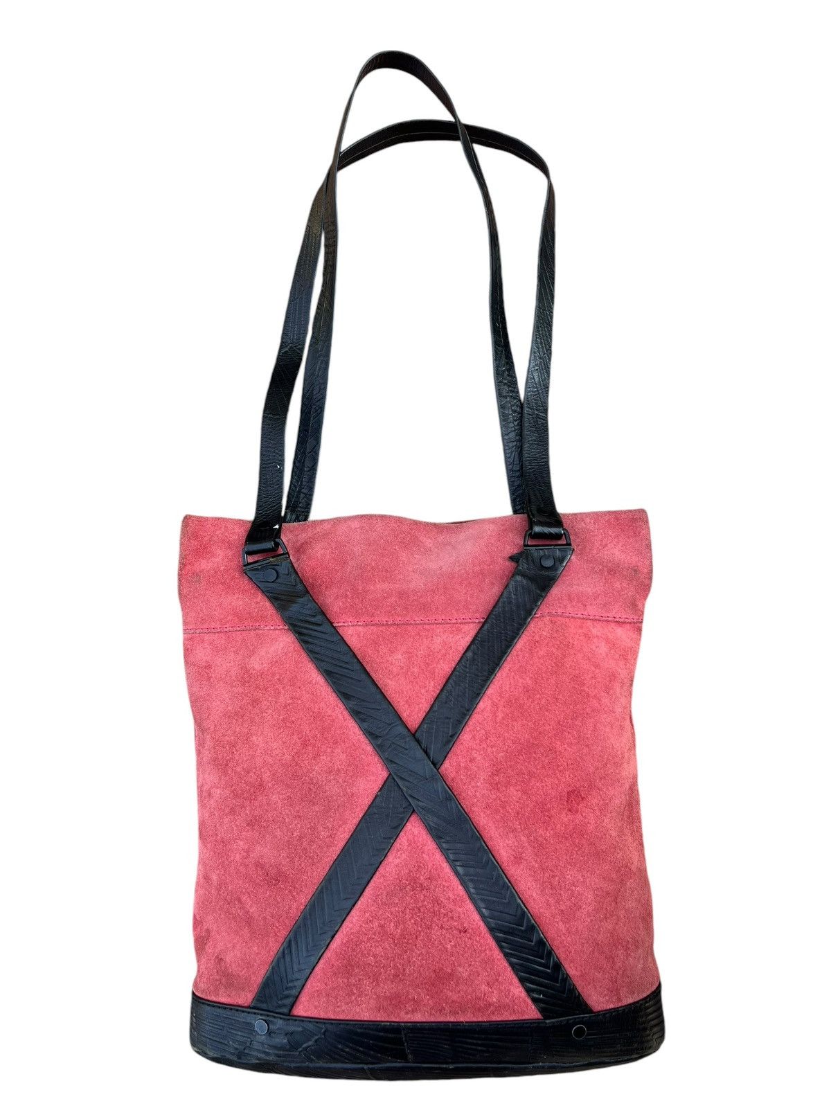 Leather Vintage Diesel Muddy Patina Suede Leather Mini Tote Bag Size ONE SIZE - 8 Thumbnail