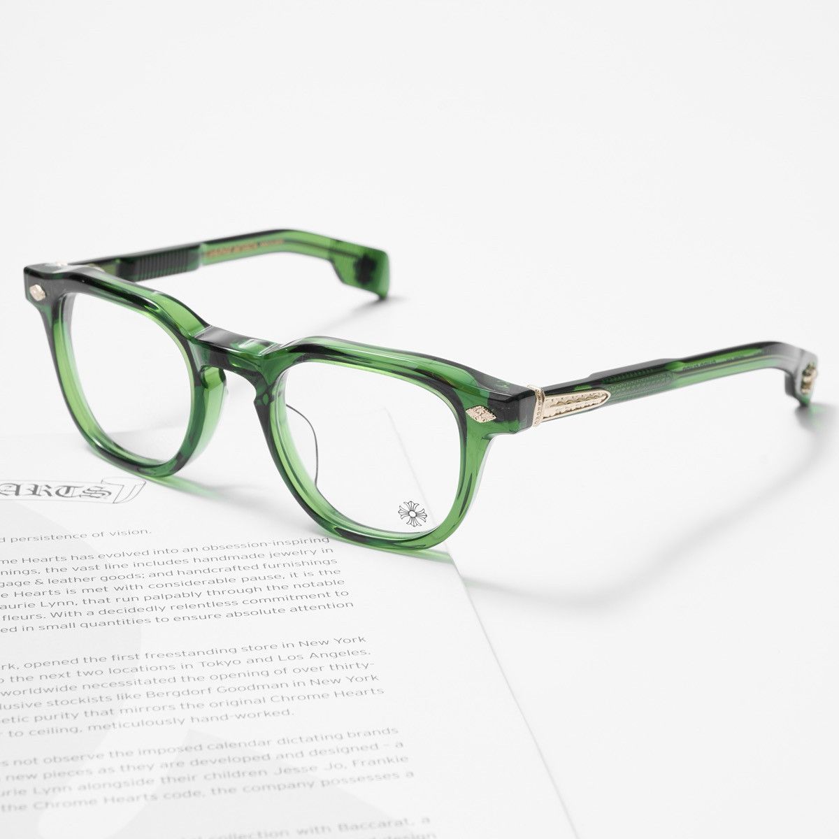 Chrome Hearts CHROME HEARTS CHIRP CHIRP DARK OLIVE GLASSES Size ONE SIZE - 2 Thumbnail