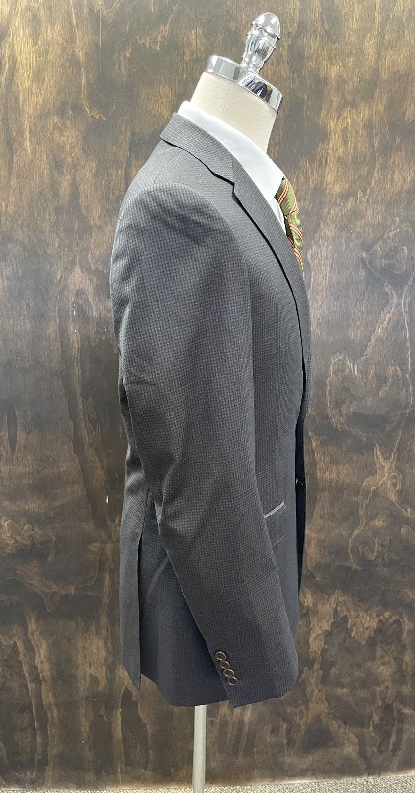 Canali Mini Check Wool Suit Size 40L - 6 Thumbnail