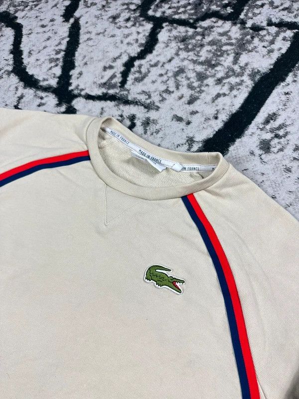 Lacoste Lacoste crewneck sweatshirt beige cream logo 40 L Size L / US 10 / IT 46 - 3 Thumbnail