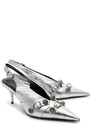 Balenciaga o1y0625 Slingback Pumps in Silver Size US 6 / IT 36 - 3 Thumbnail