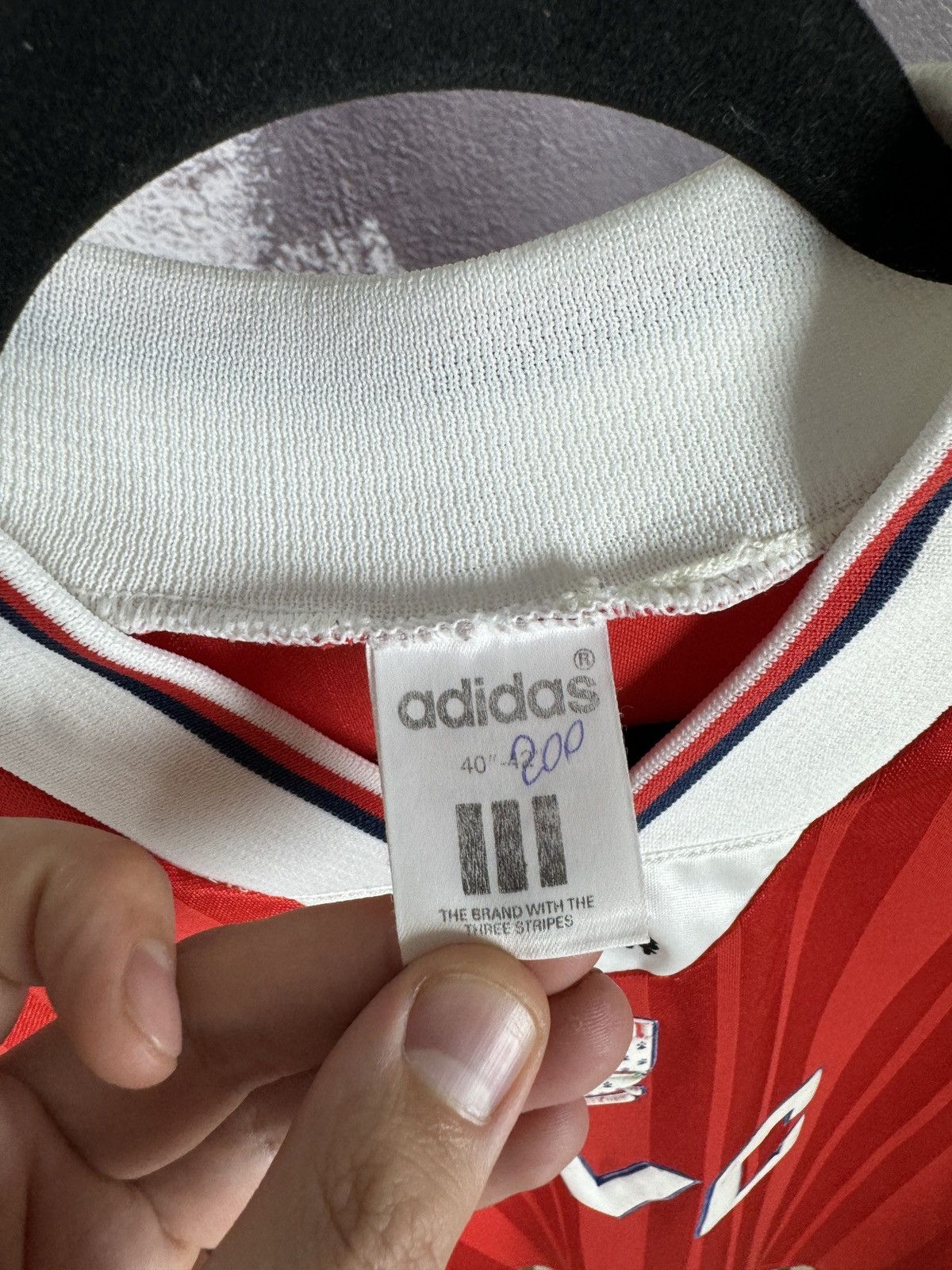 Adidas ORIGINAL ARSENAL 1992 1994 40-42" HOME SHIRT ADIDAS Jersey Size US L / EU 52-54 / 3 - 9 Thumbnail