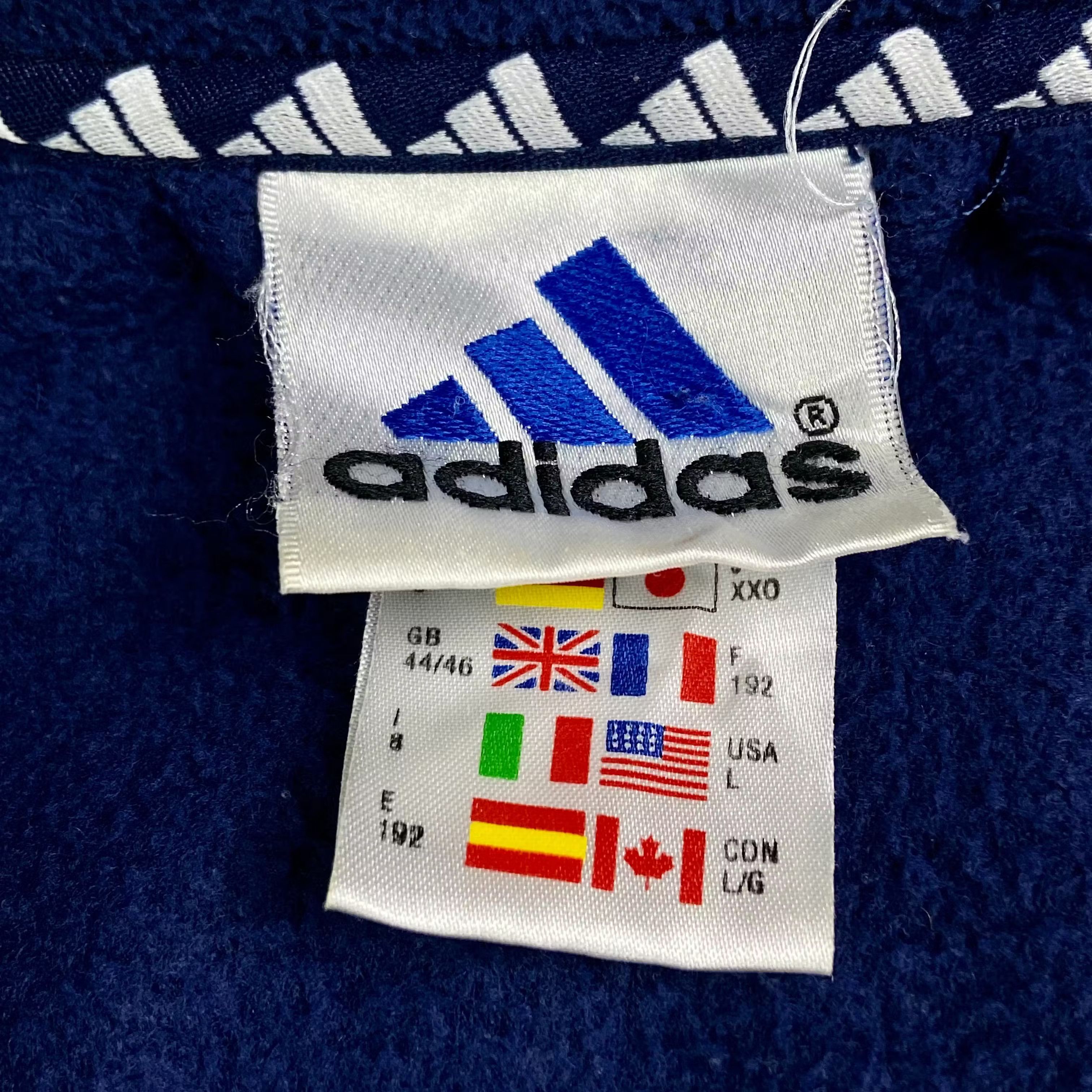 Adidas × Vintage Mens Fleece Bomber Jacket Adidas Vintage Size L Size US L / EU 52-54 / 3 - 4 Thumbnail
