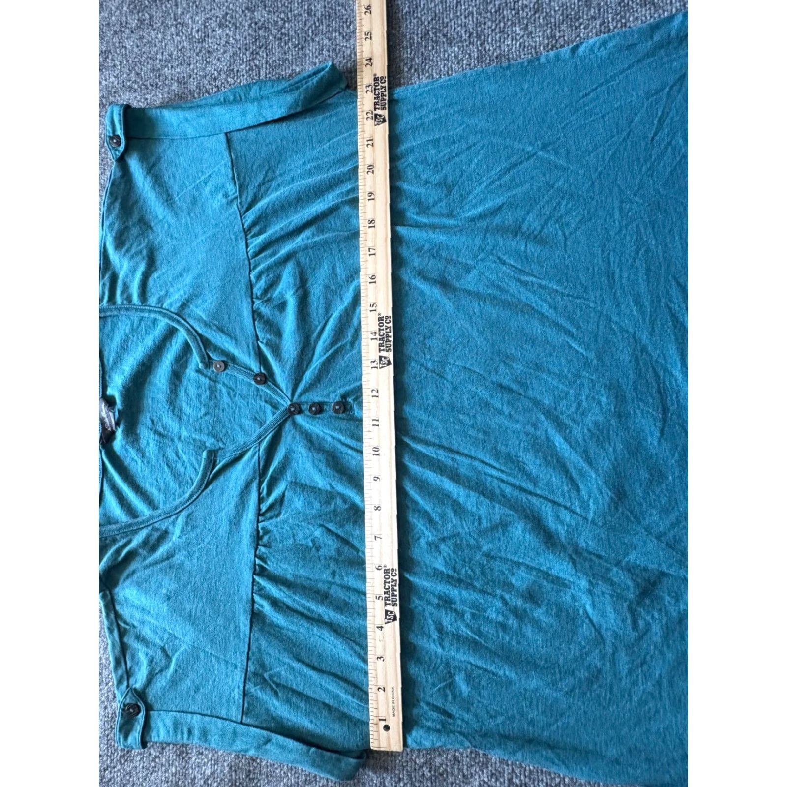 Eddie Bauer VINTAGE Eddie Bauer Top Womens Large L Short Sleeve Teal Shirt Size L / US 10 / IT 46 - 3 Thumbnail