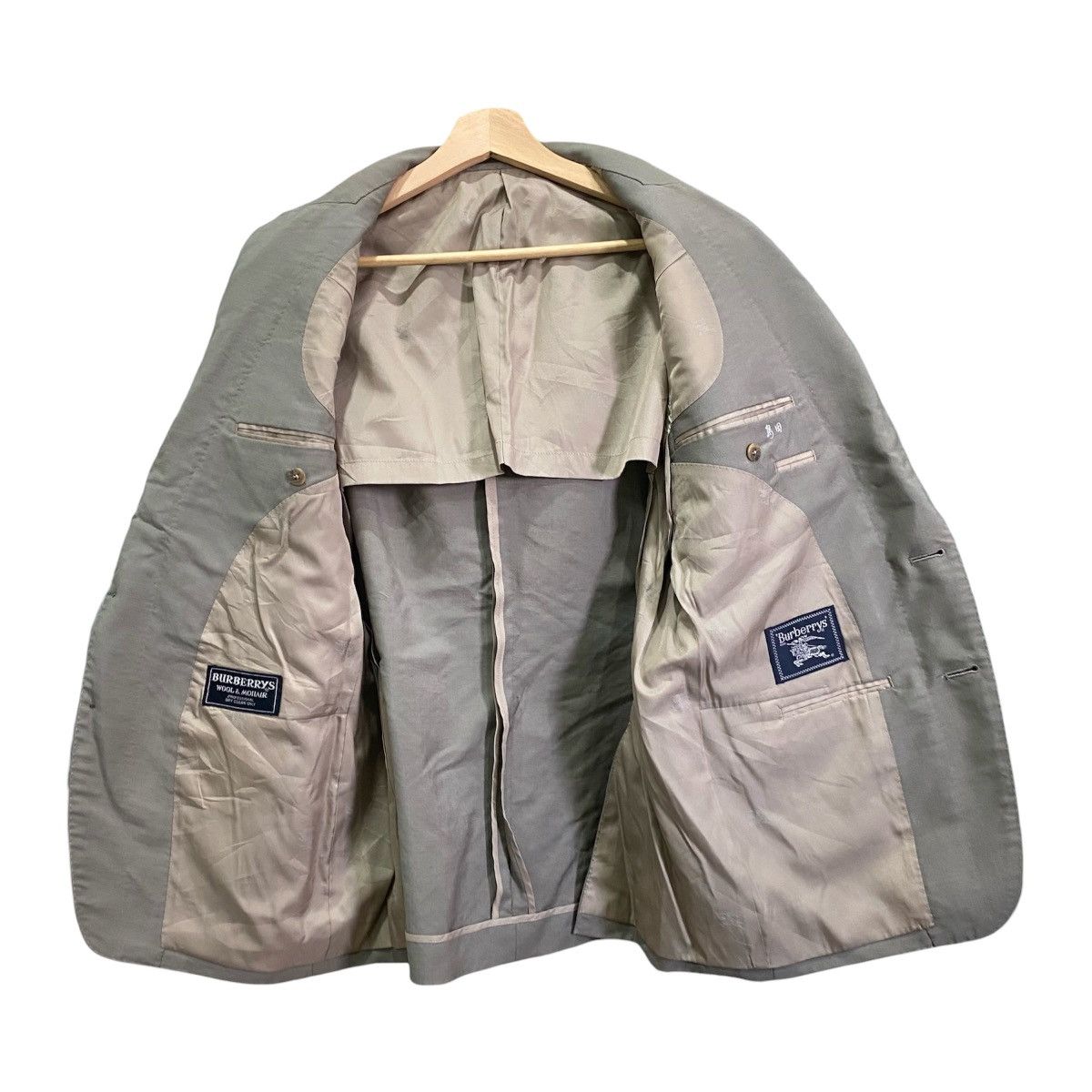 Burberry Vintage Burberrys Wool & Mohair Blazer Grey BE4 (US 38S) Size 38S - 3 Thumbnail