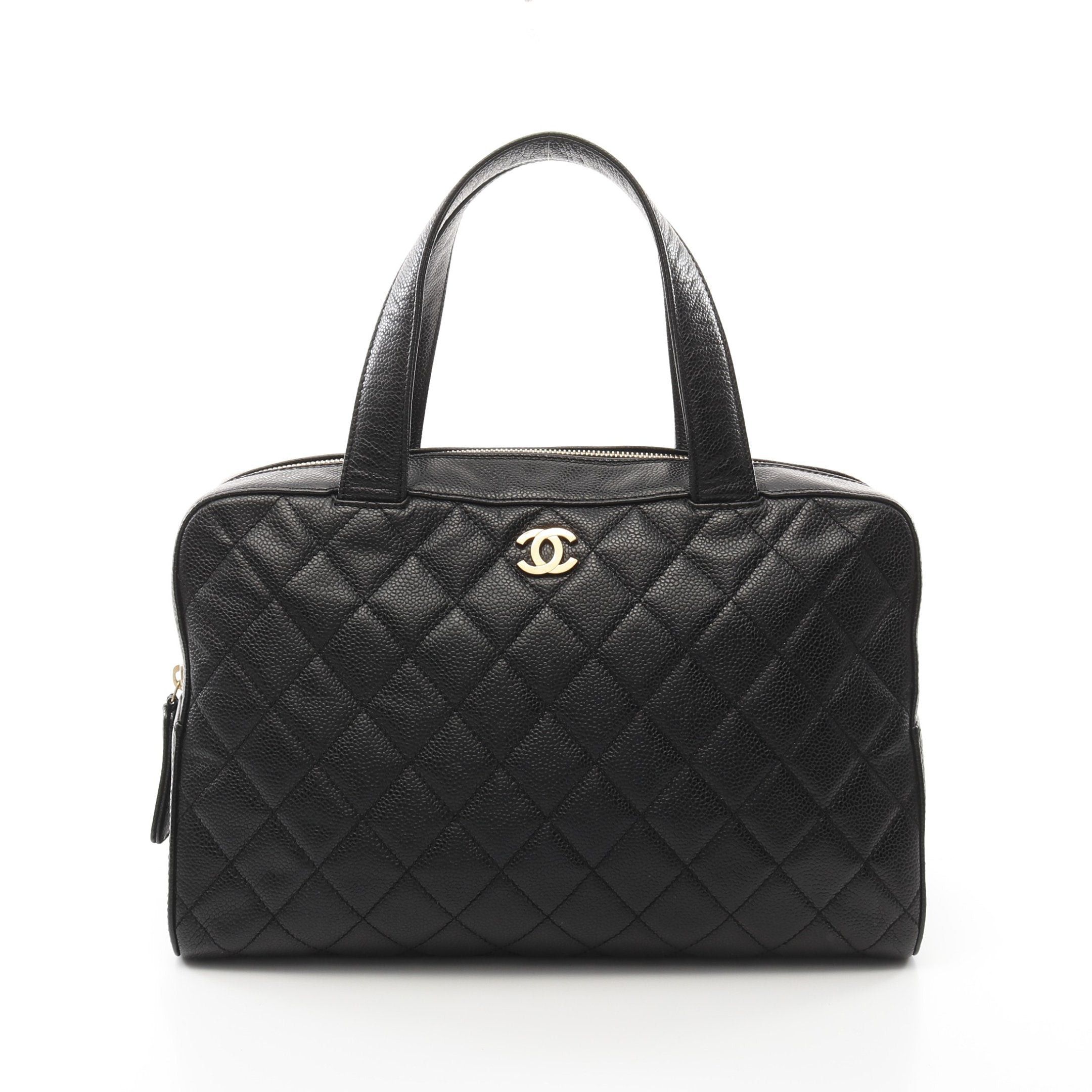 Chanel Chanel Matelasse Mini Boston Bag Caviar Skin Black Gold Hardware Size ONE SIZE - 1 Thumbnail
