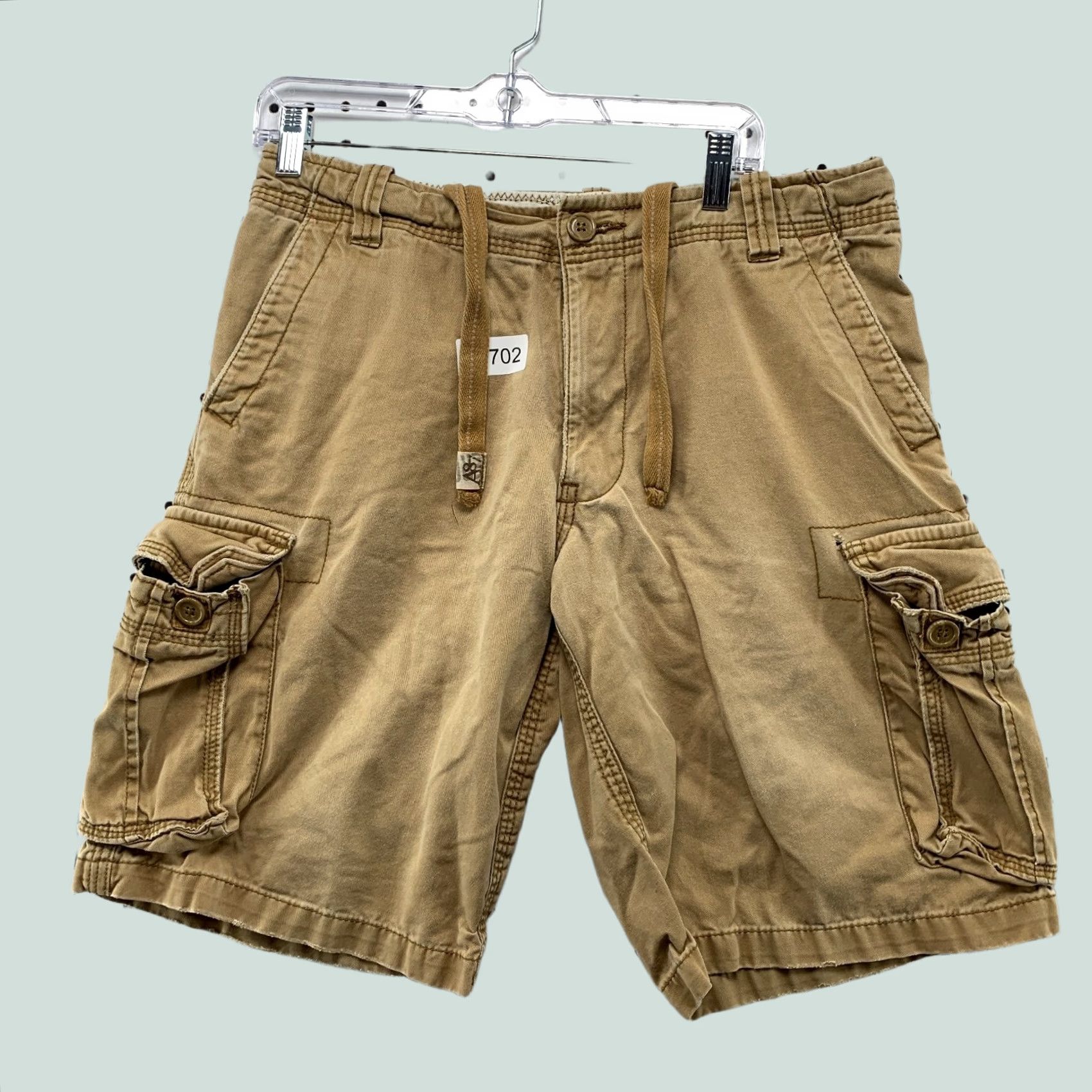 Vintage Aéropostale Cargo Military Shorts Mens 32 Khaki Utility Pocket Outdoor 34x11 Mens Cargo Short Beige Army Outdoor Pockets Summer Spring Mens Size US 32 / EU 48 - 1 Thumbnail