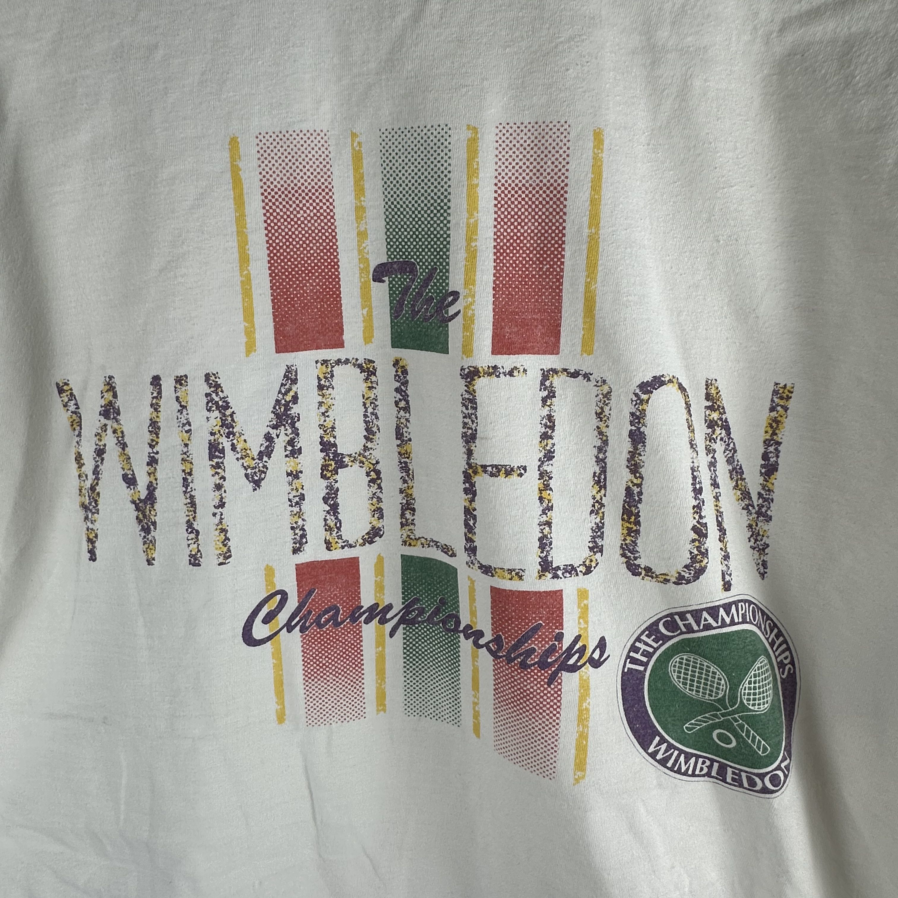 Vintage ​90s Wimbledon Tennis Championship Tennis Museum XL​ T-shirt Size US XL / EU 56 / 4 - 2 Thumbnail
