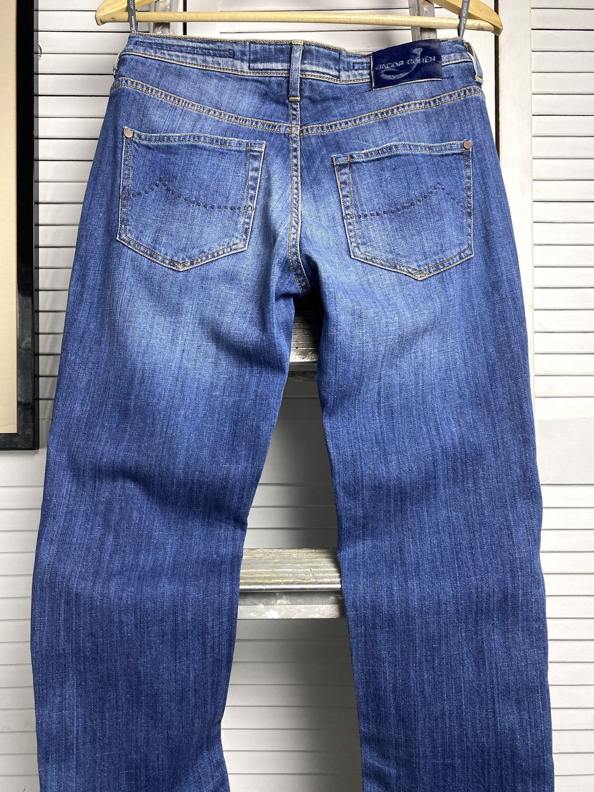 Jacob Cohen × Japanese Brand Jacob Cohen Blue Cotton Straight Leg Mid Rise Denim Jeans Size 27" / US 4 / IT 40 - 5 Thumbnail