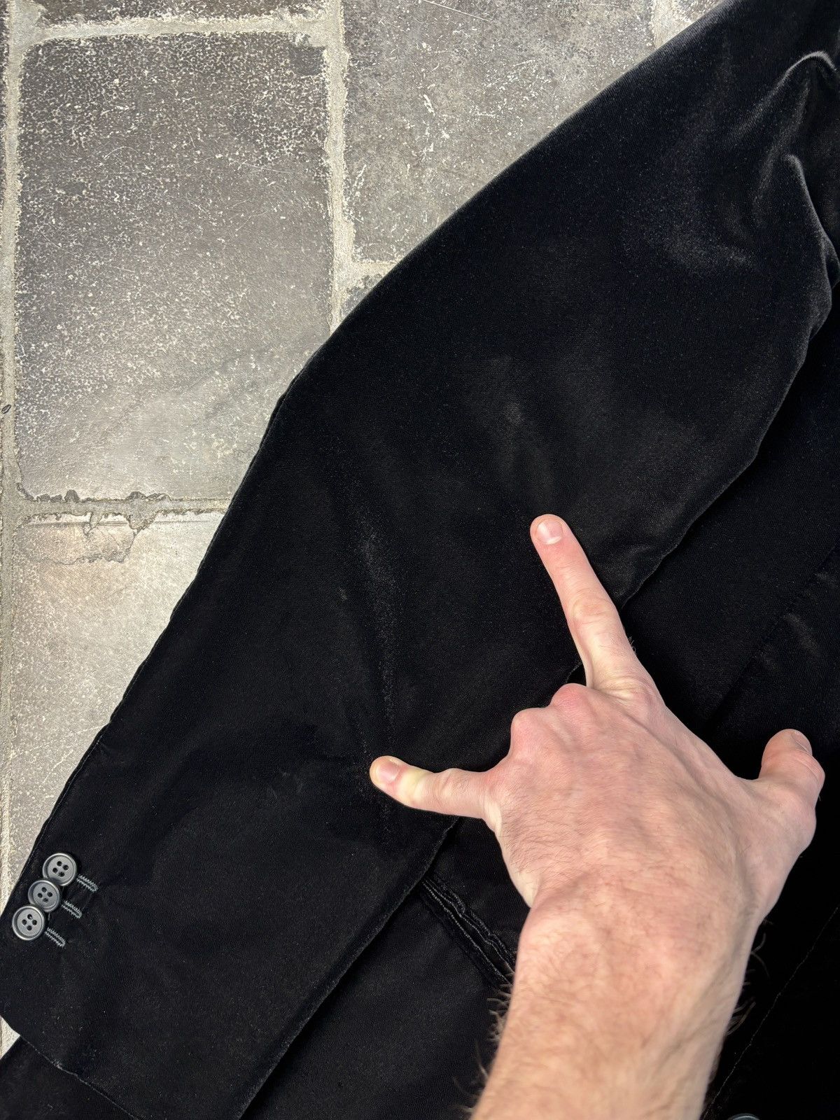 Emporio Armani F/W 2000 Emporio Armani Blazer Velvet Tuxedo Jacket Vintage Size 52R - 13 Thumbnail