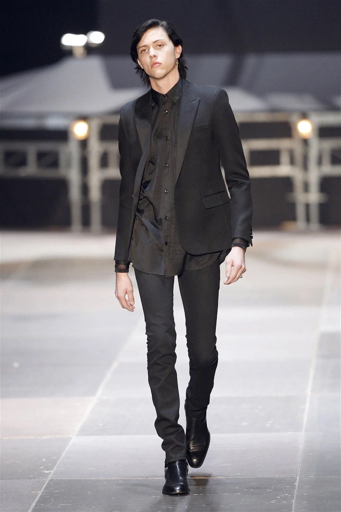 Saint Laurent Paris SAINT LAURENT PARIS BY HEDI SLIMANE PLEATED BIB TUXEDO SHIRT Size 38R - 2 Thumbnail