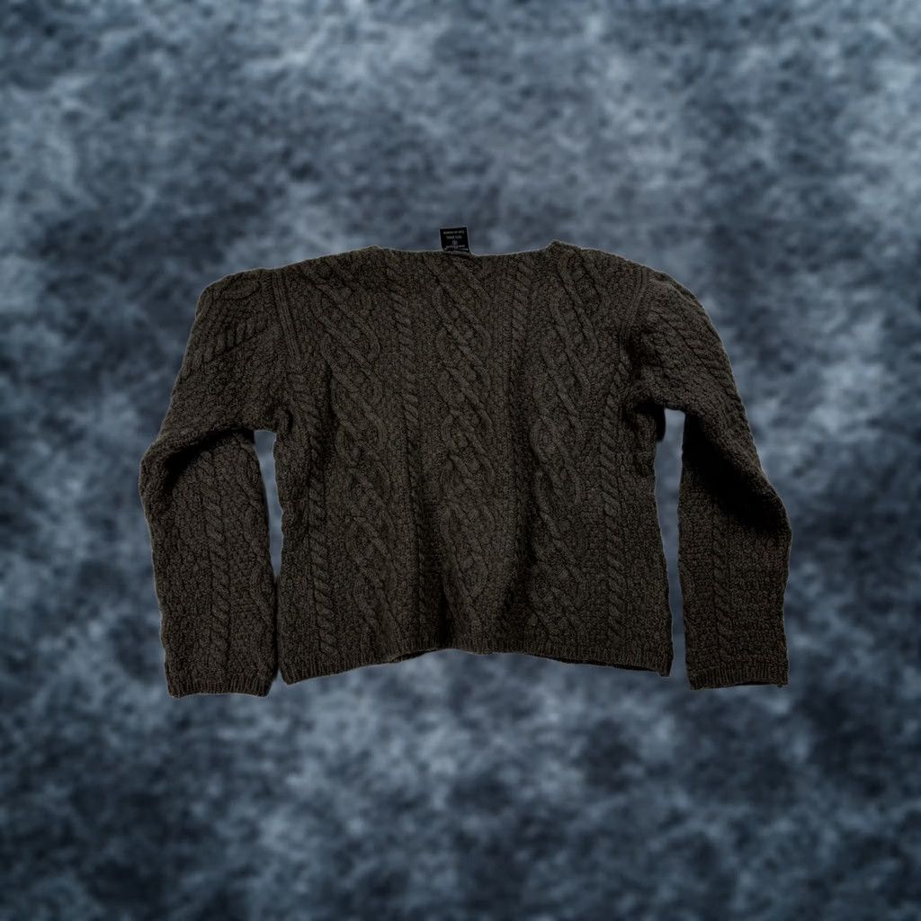 Paul James VINTAGE Paul James Sweater Womens S Brown England Wool Knit Neck Fisherman Women Size S / US 4 / IT 40 - 1 Thumbnail