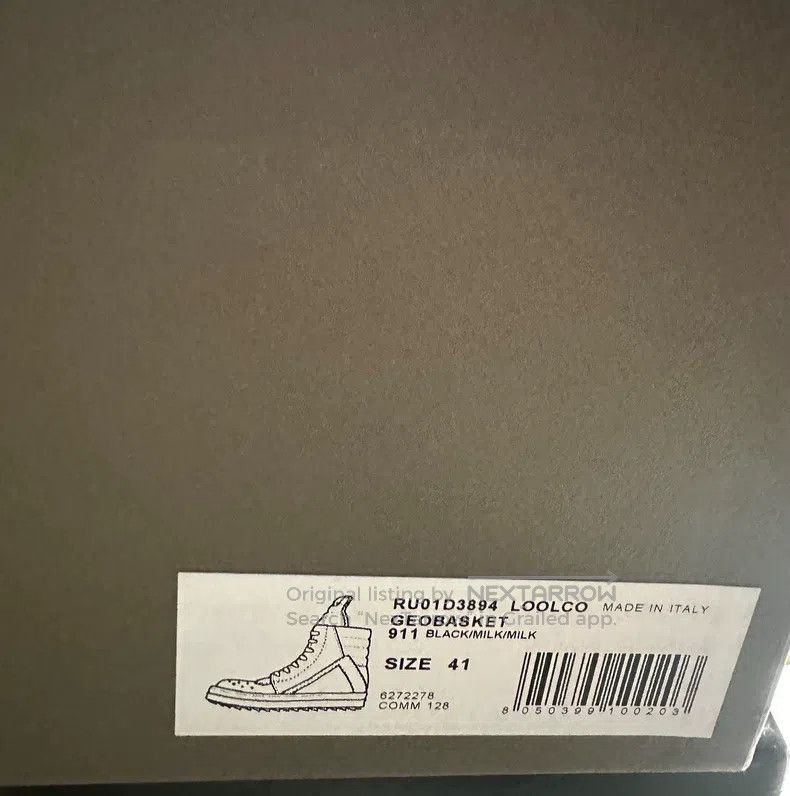 Rick Owens High Top Laced Big Triangle Classic Black and W
