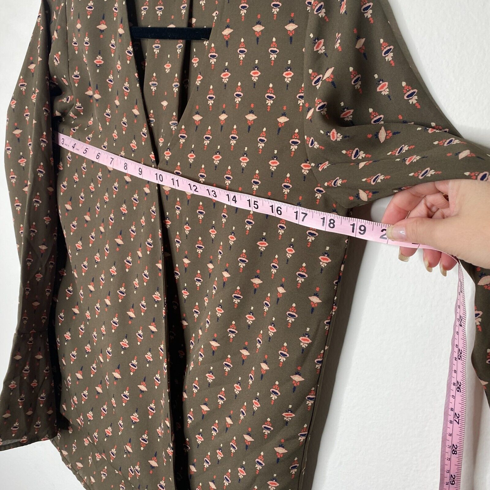 Other Alison Joy Faux-Wrap Brown Floral Long Sleeve Blouse XS Size XS / US 0-2 / IT 36-38 - 10 Thumbnail