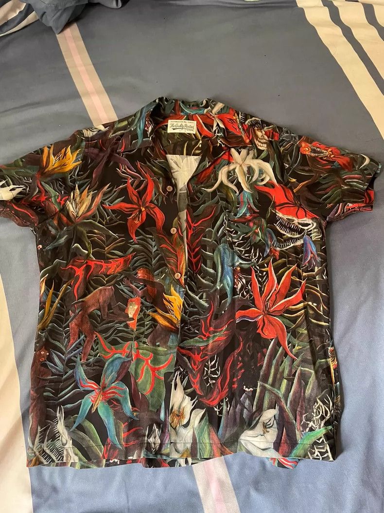 Wacko Maria Wacko Maria Hell's Flower Short Sleeve Hawaiian Shirt Size US M / EU 48-50 / 2 - 2 Thumbnail