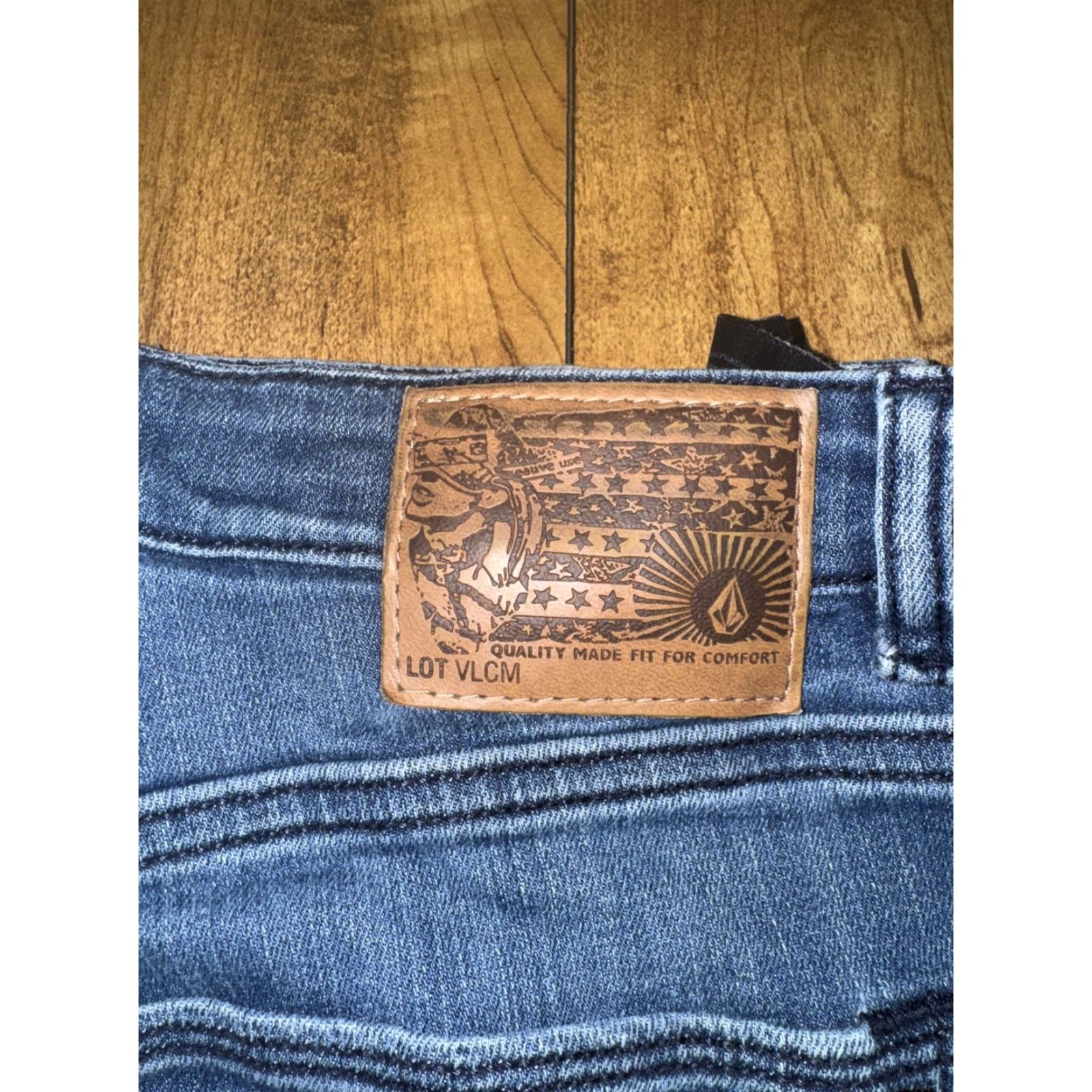 Volcom VINTAGE Volcom Vorta Slim Straight Jeans Men Blue Denim 38x33 Casual Skate Surf 90s Grunge City Workwear Mens Size US 38 / EU 54 - 3 Thumbnail