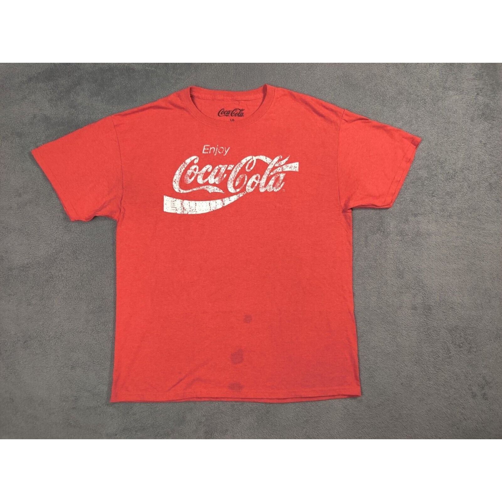 Coca Cola Coca Cola Shirt Adult Mens Large Red White Spell Out Logo Size US L / EU 52-54 / 3 - 1 Thumbnail