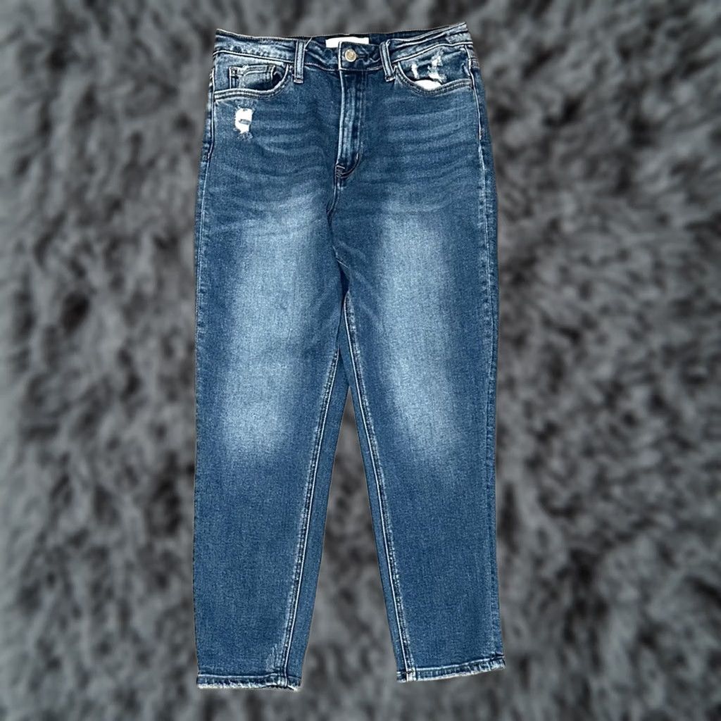 Vintage VERVET BY FLYING MONKEY Vervet Blue Fading Whiskering High Rise Skinny Jeans 27 Ladies Womens Jeans 27 Blue Skinny Vintage 90s Style Size 27" / US 4 / IT 40 - 1 Thumbnail