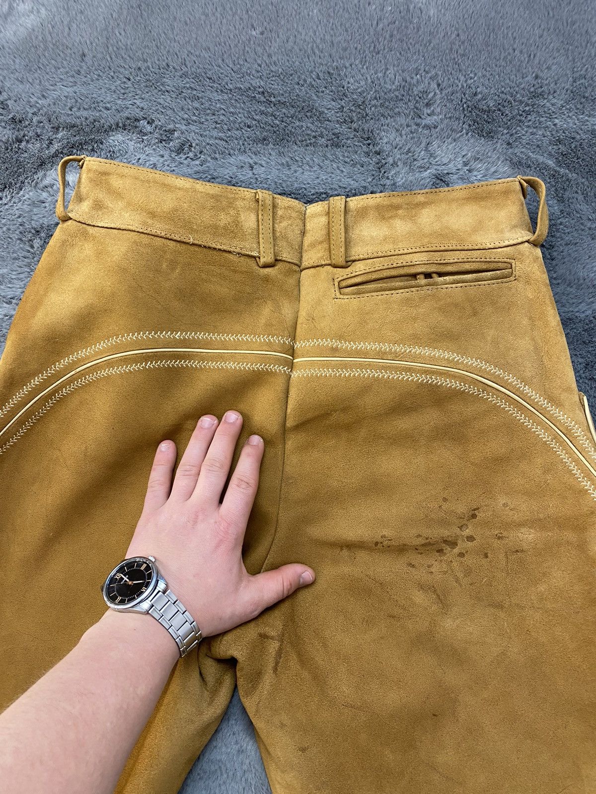 Cowboy Equipment × Japanese Brand × Leather VINTAGE TRADITIONAL LEATHER SHORTS Size US 36 / EU 52 - 17 Thumbnail