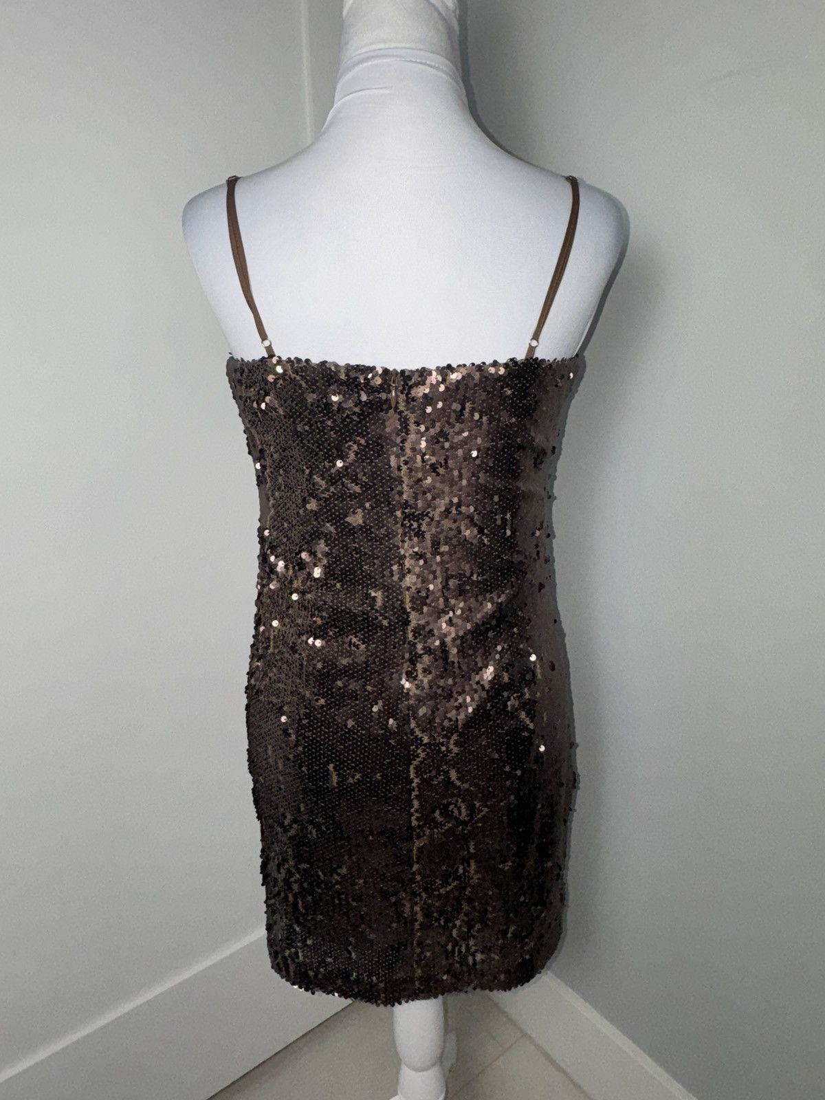 L'AGENCE L’agence Elora Sequin Mini Dress in Rose Gold Copper/Size 0 Size XS / US 0-2 / IT 36-38 - 7 Thumbnail