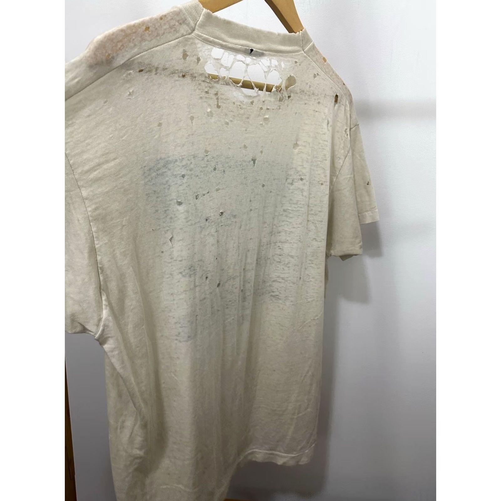 Vintage VTG Miller Lite Party Over Dead Spuds Mackenzie Paper Thin Thrashed T-Shirt XL Shirt Mens White Distressed Burnout 80s Beer Dog Budweiser"} Size US XL / EU 56 / 4 - 5 Thumbnail