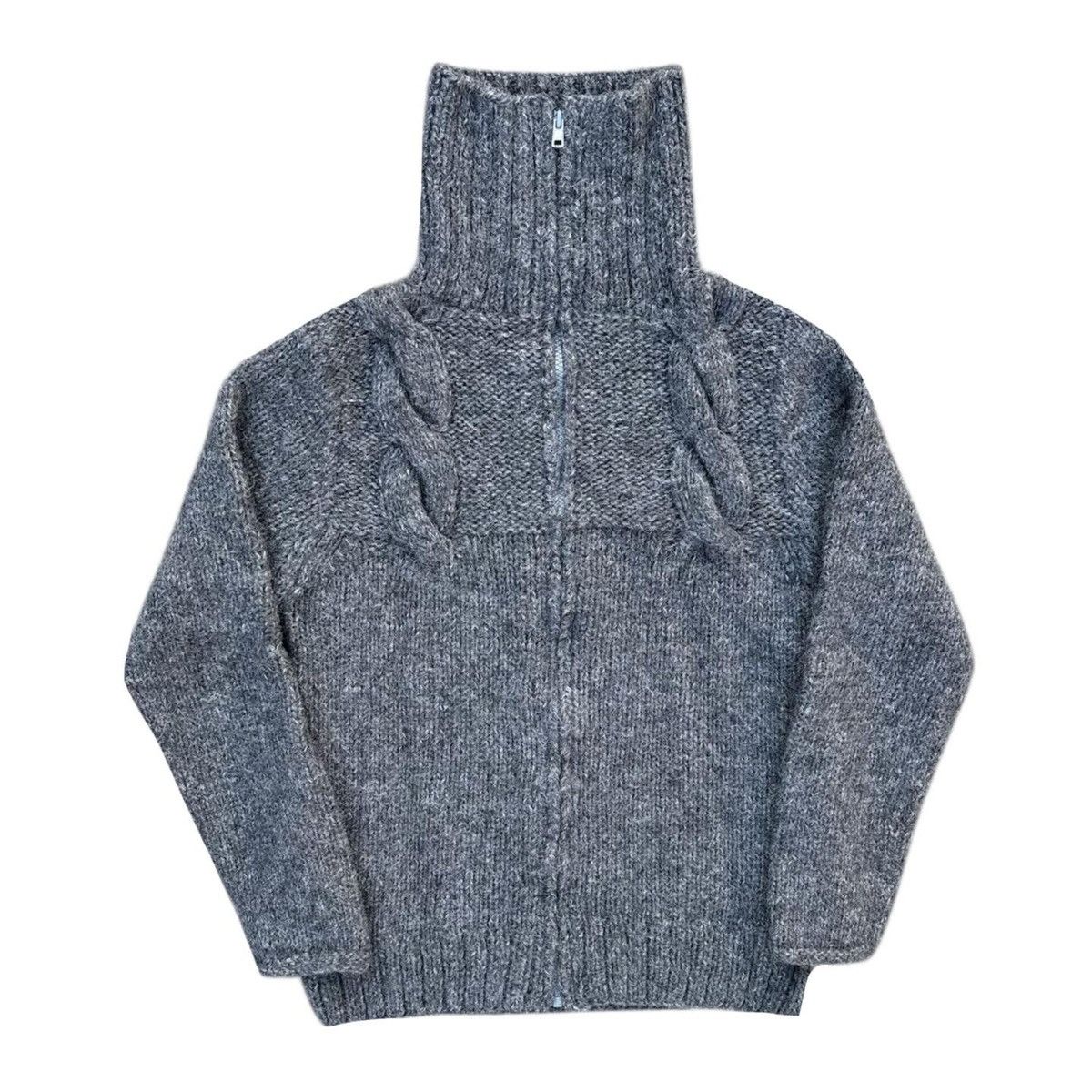 Issey Miyake I.S. Sunao Kuwahara Wool Knit High Neck Jacket Size US M / EU 48-50 / 2 - 1 Thumbnail